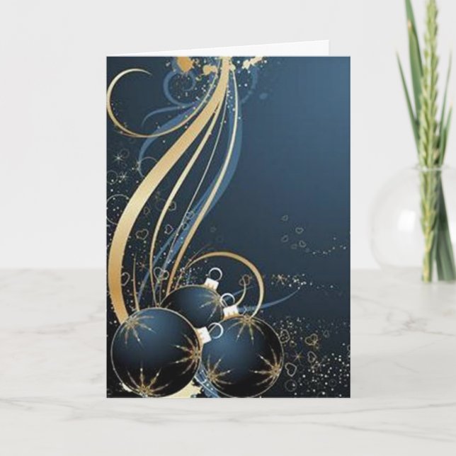 Blue graphics for Christmas - Feiertagskarte (Vorderseite)