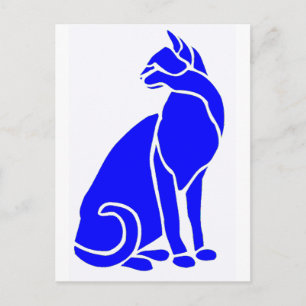 Blue Grass Cat Postkarte
