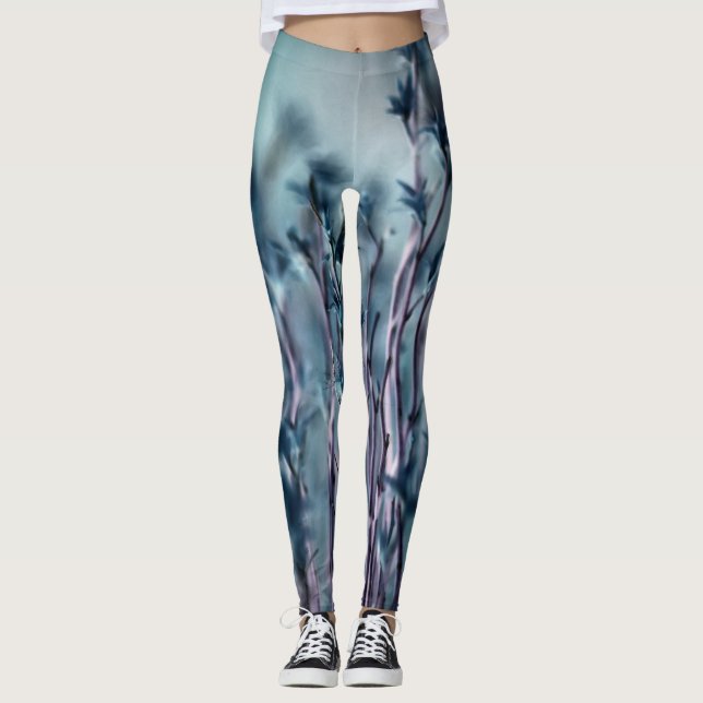 Blue Grass Dream Abstrakt Leggings (Vorderseite)