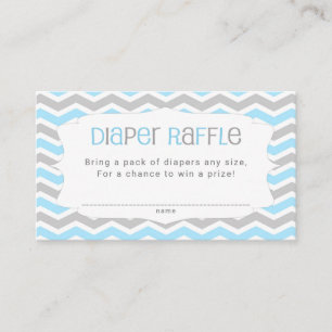 Blue Gray Baby Dusche Windeln Raffelkarten Begleitkarte