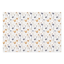 Blue Gray Beige Brown Wildblumen Boho Birthday