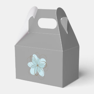 Blue Gray Blume Baby Dusche Geschenkschachtel