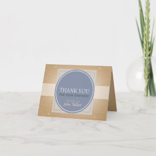 Blue Gray Circle G Square Tags Beileid Vielen Dank Dankeskarte