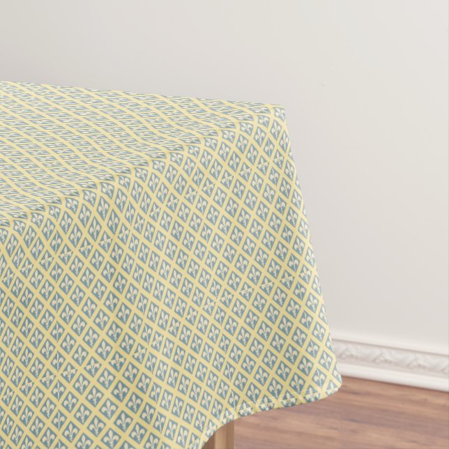 Blue Gray Fleur Tischdecke (Beispiel)