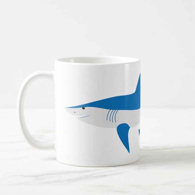 Blue Gray Mako Shark Tasse (Links)