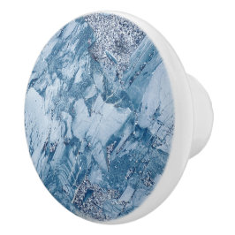 Blue & Gray Marble Keramikknauf