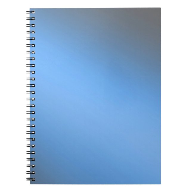 Blue Gray Moonlight Obre-Effekt Notebook Notizblock (Vorderseite)