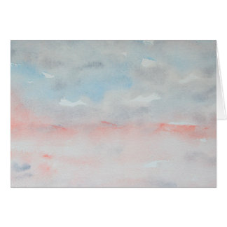 Blue Gray Pink Impressionist Wasserfarbe Landschaf