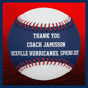 Blue Gray Red Baseball, vielen Dank, Coach Baseball