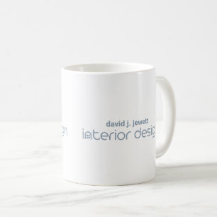 Blue-Gray Simple Interior Design Logo Kaffeetasse