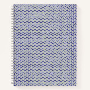BLUE GRAY STRICK 8.5"x11" SpiralNotebook Notizbuch