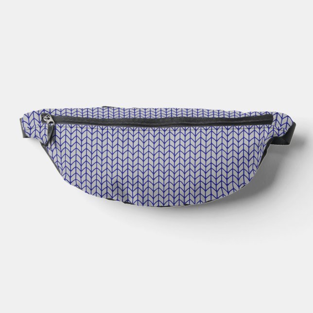 BLUE GRAY STRICK Fanny Pack Bauchtasche (Ablage )