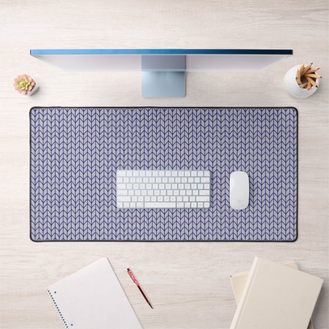 BLUE GRAY STRICK Office Studio Desk Mat Schreibtischunterlage (Büro 1)