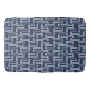 Blue Gray Weave Muster japanische Stil Bad Badematte