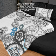 Blue Gray White Gears Steampunk Boys Dekoration Fl