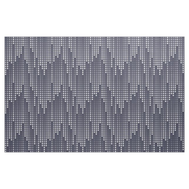 Blue-Gray White Polka Dots Matrix Gemustert Stoff (Yard (91,4 cm))