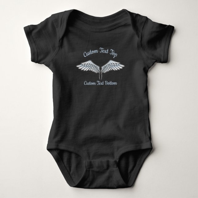 Blue-Gray Wings Baby Bodysuit Strampler (Vorderseite)