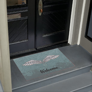 Blue-Gray Wings Doormat Fußmatte