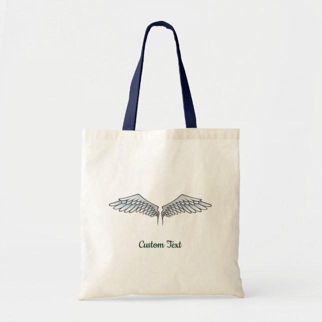 Blue-Gray Wings Tote Bag Tragetasche (Vorne)