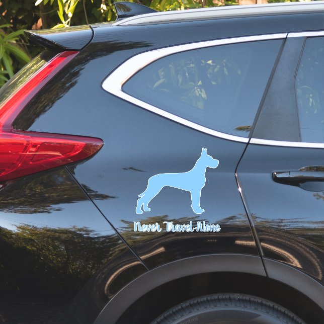 Blue Great Dane Dog Car Decal, Vinyl Sticker (Auto Seite)