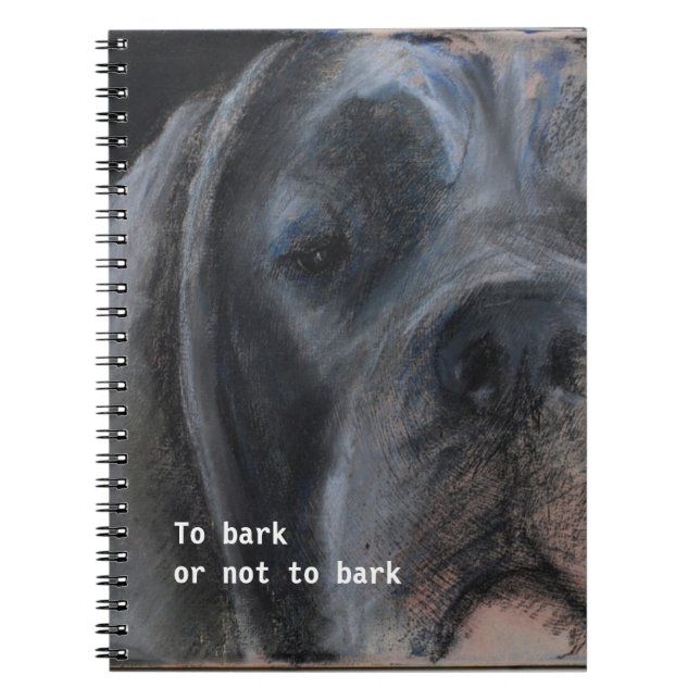 Blue Great Dane Face Notizblock (Vorderseite)