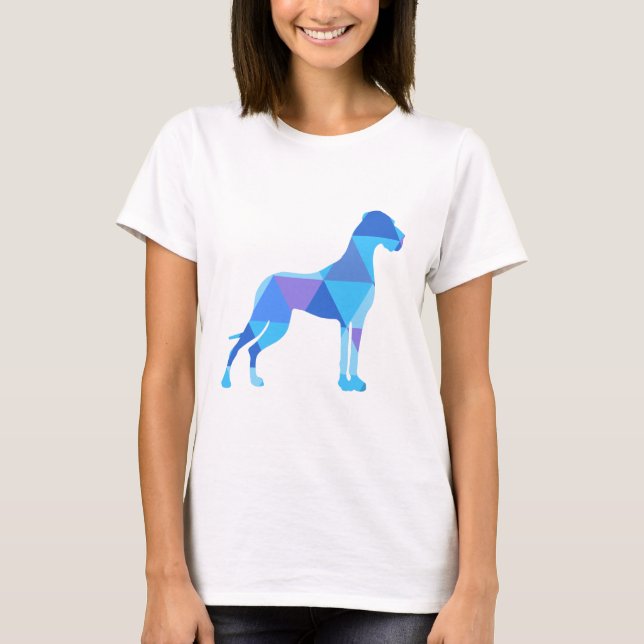 Blue Great Dane Triangulus T-Shirt (Vorderseite)