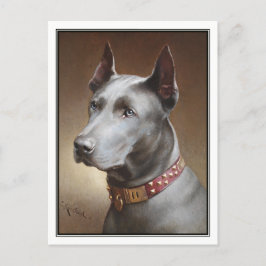 Blue Great Dane von Carl Reichert Postkarte