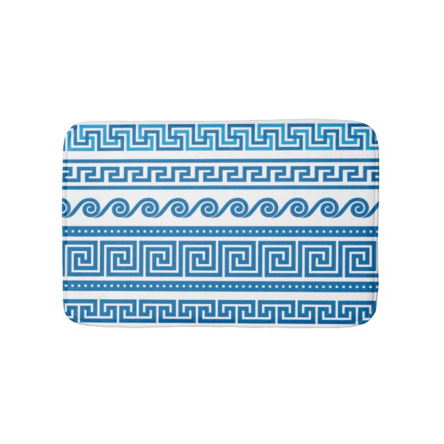 Blue Greece Key Bath Mat Badematte (Vorderseite)