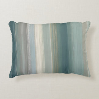 Blue Green Abstract Coastal Stripe Dekokissen