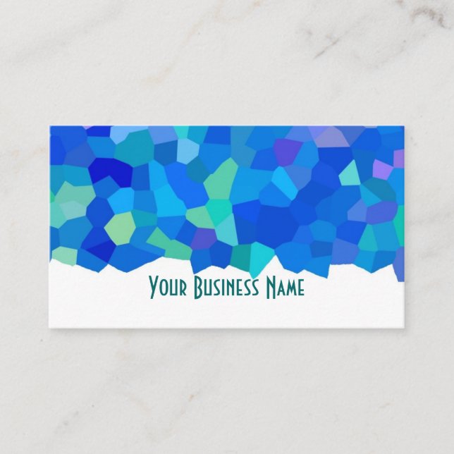 Blue, Green Abstrakt Business Card Visitenkarte (Vorderseite)