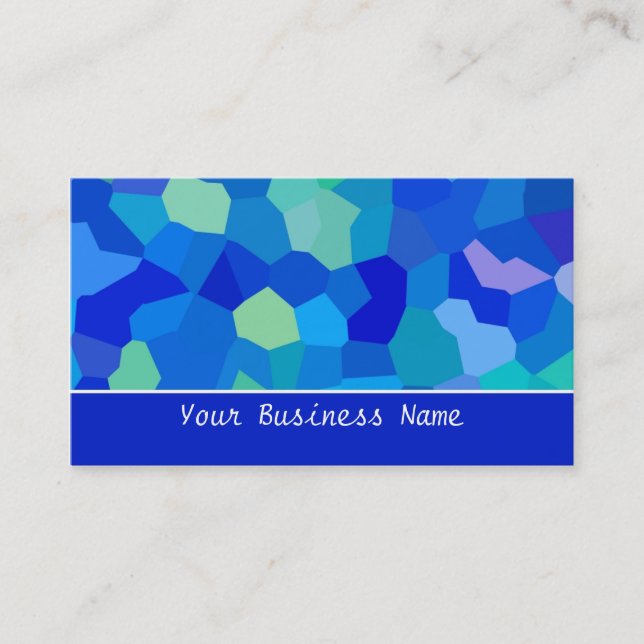 Blue, Green Abstrakt Business Card Visitenkarte (Vorderseite)