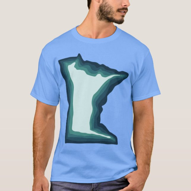 Blue Green Aquamarin Minnesota T-Shirt (Vorderseite)