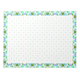 Blue Green Back to School Dot Grid BuJo Planner Notizblock