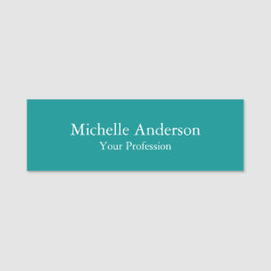 Blue Green Beruflich Minimalistisch Moderne Schlic Namensschild
