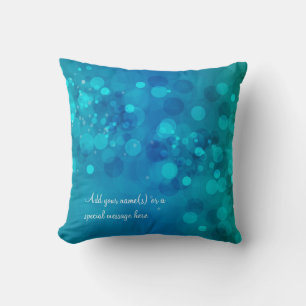 Blue Green Bokeh American MoJo Pillow Kissen