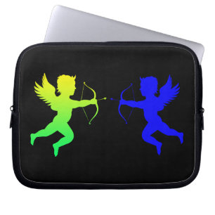 Blue Green Boy Angles Neoprene Laptop Sleeve