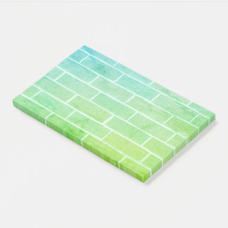Blue Green Brick Post-it Klebezettel