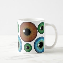 Blue Green Brown Eyeballs Coole benutzerdefinierte Kaffeetasse