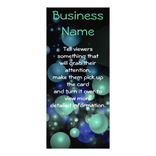 Blue Green Bubbles Abstract Custom Business Werbekarte