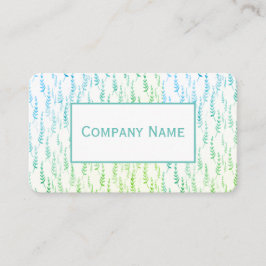 Blue Green Climbing Blätter Visitenkarte