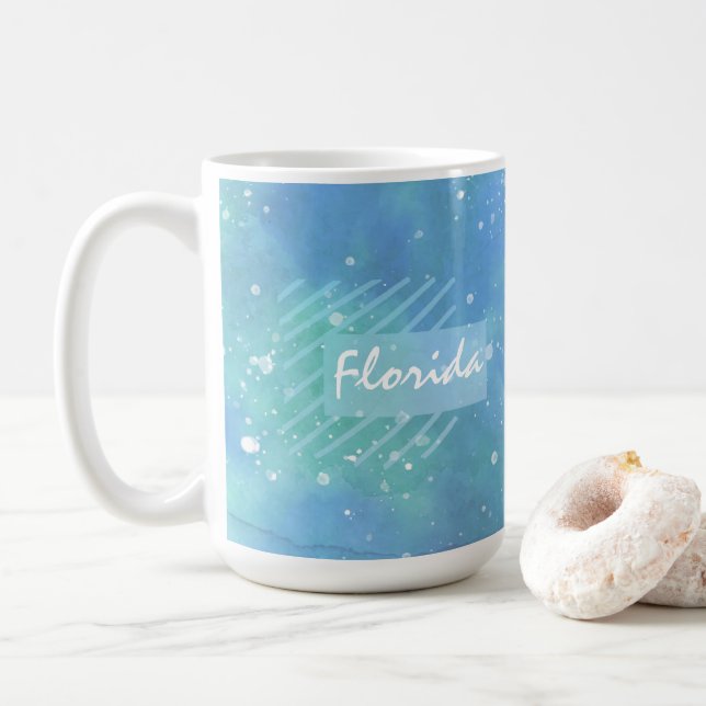 Blue Green Design Custom Florida Tasse (Mit Donut)
