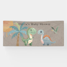 Blue Green Dinosaur Boy Baby Dusche