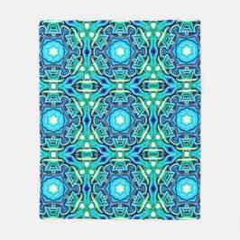 Blue Green Fleece Blanket