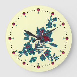 BLUE GREEN FLOWER BOUQUET WITH CARNATION GROßE WANDUHR