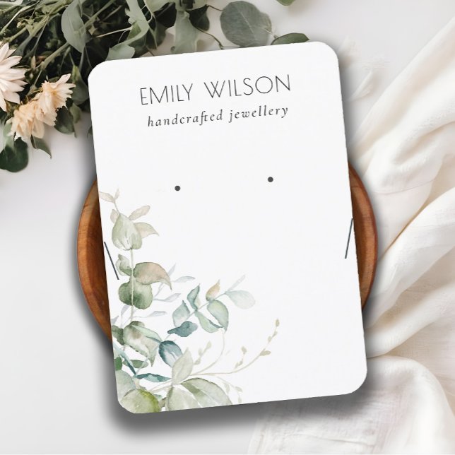 Blue Green Foliage Bunch Oring Necklace Display Visitenkarte (Von Creator hochgeladen)