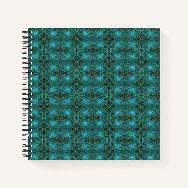 Blue Green Galaxy Notebook Notizbuch (Vorderseite)