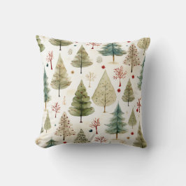 Blue Green Gold Weihnachtsbaum Muster Kissen