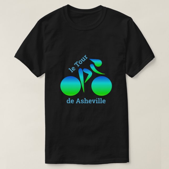 Blue Green Gradient Bicycle T - Shirt (Design vorne)