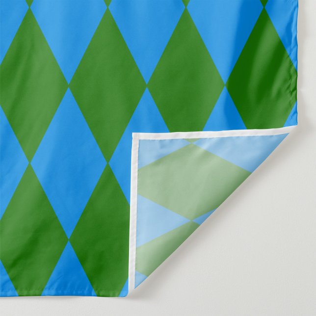 Blue Green Harlequin Checkered Design  Stoff (Von Creator hochgeladen)