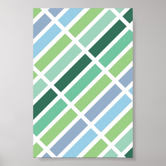 Blue Green Hues Poster (Vorne)